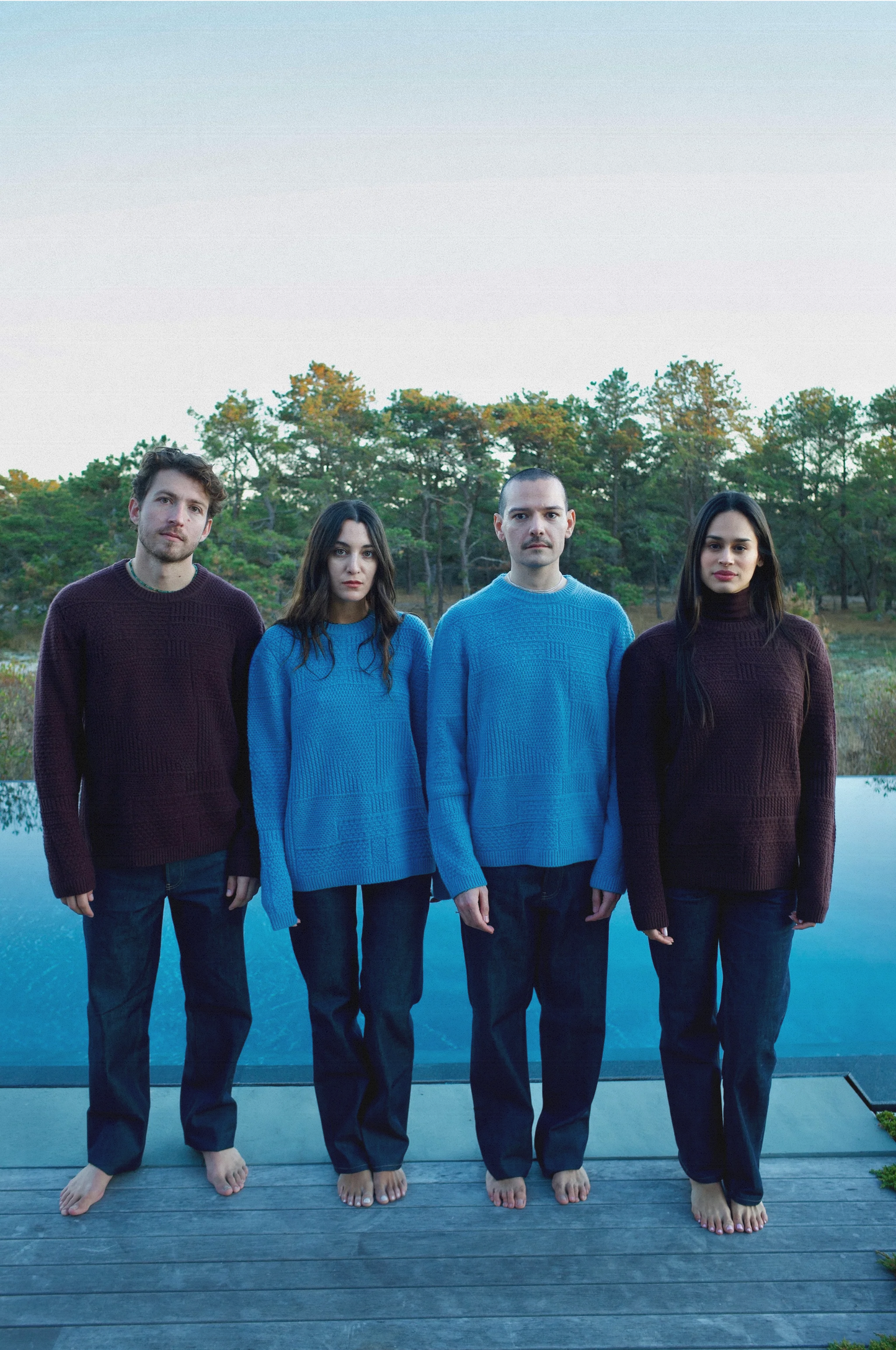 Patchwork Pullover – Blue