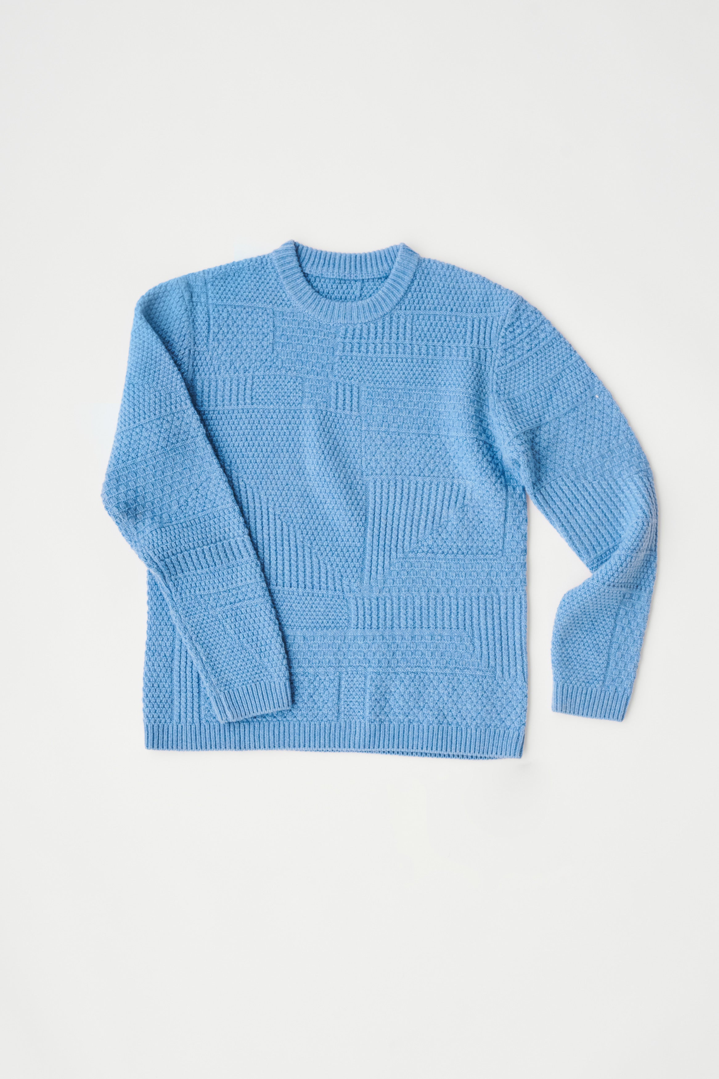 Patchwork Pullover – Blue