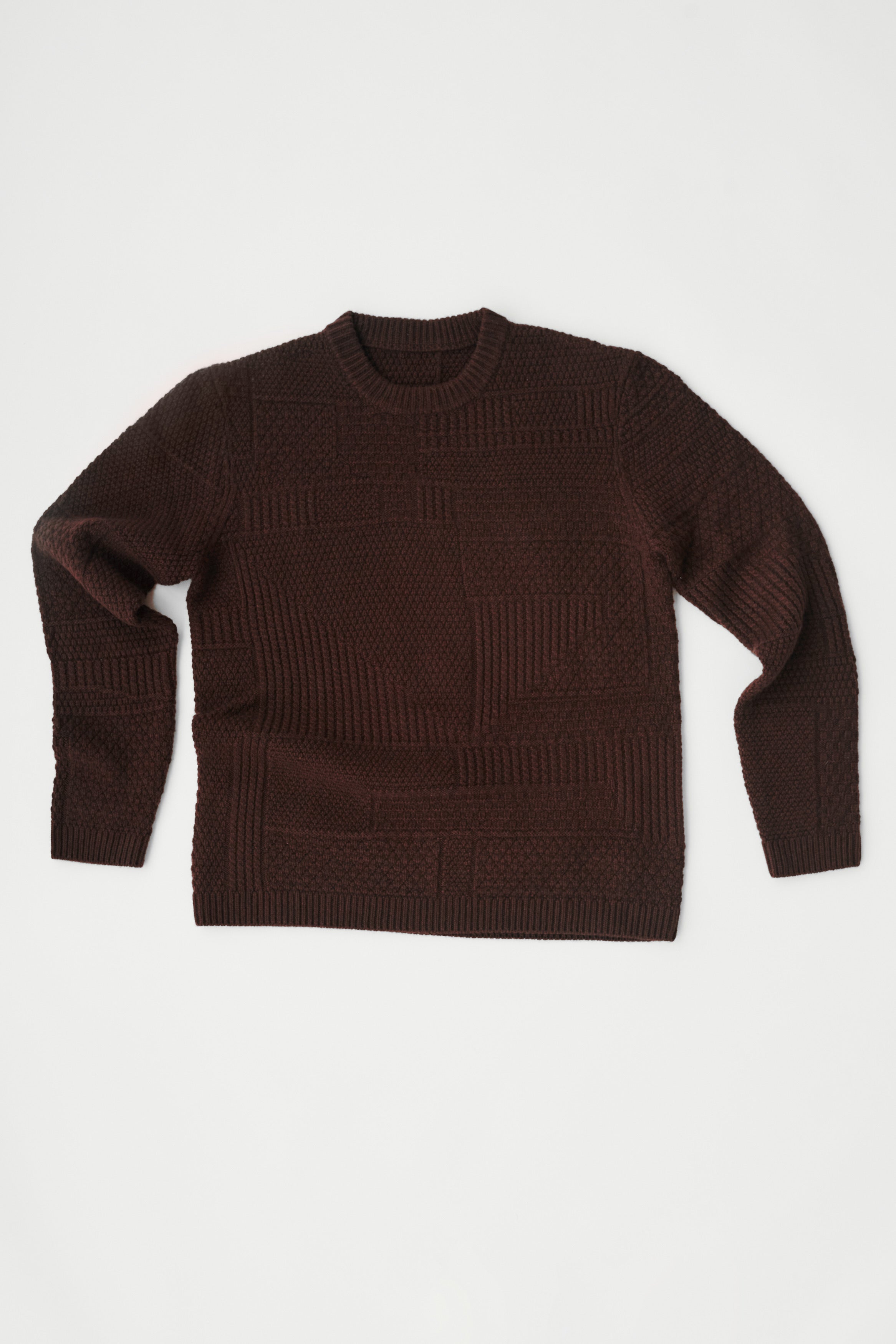 Patchwork Pullover – Brown