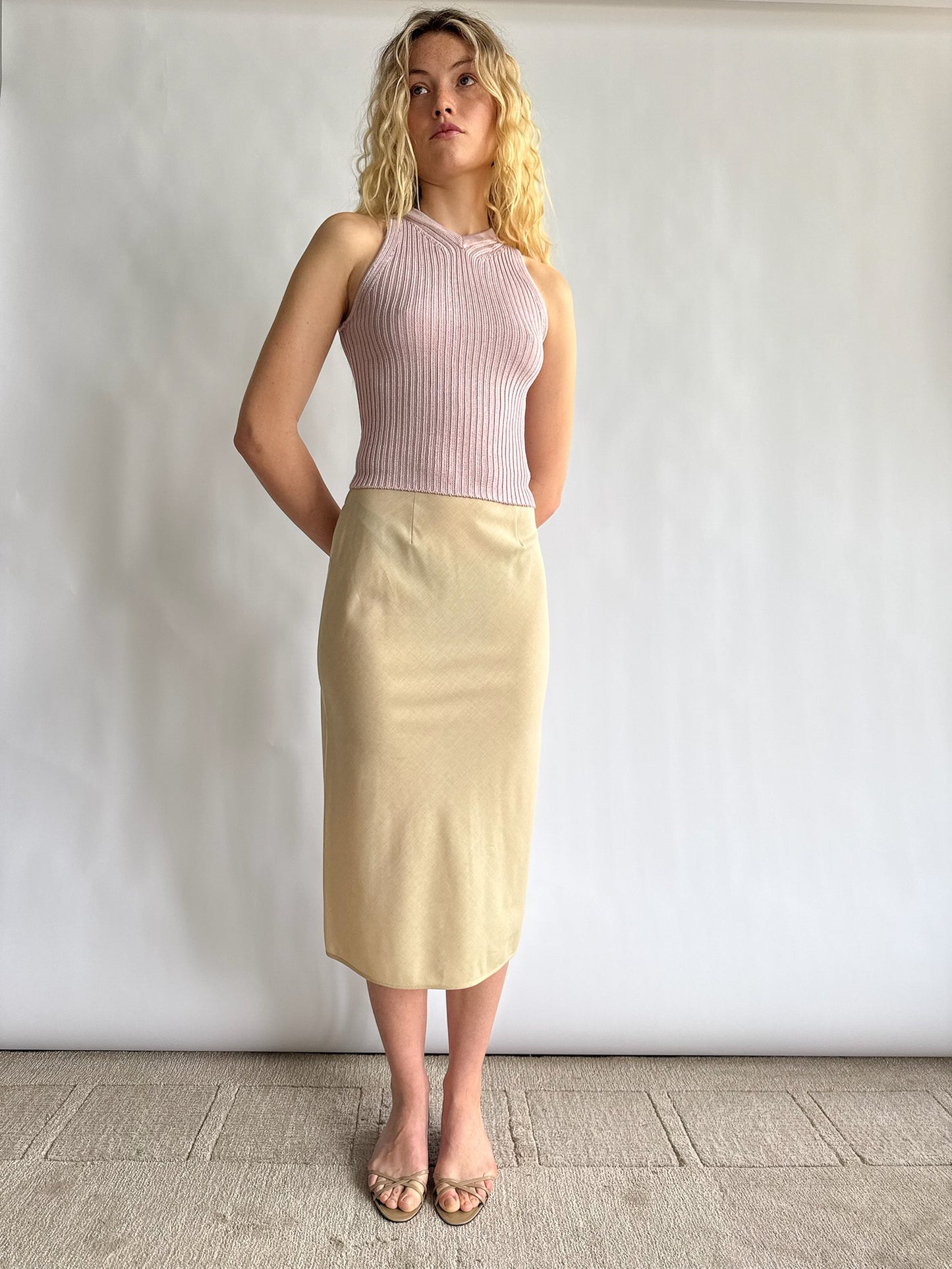 Romy Ribbed High V Tank
